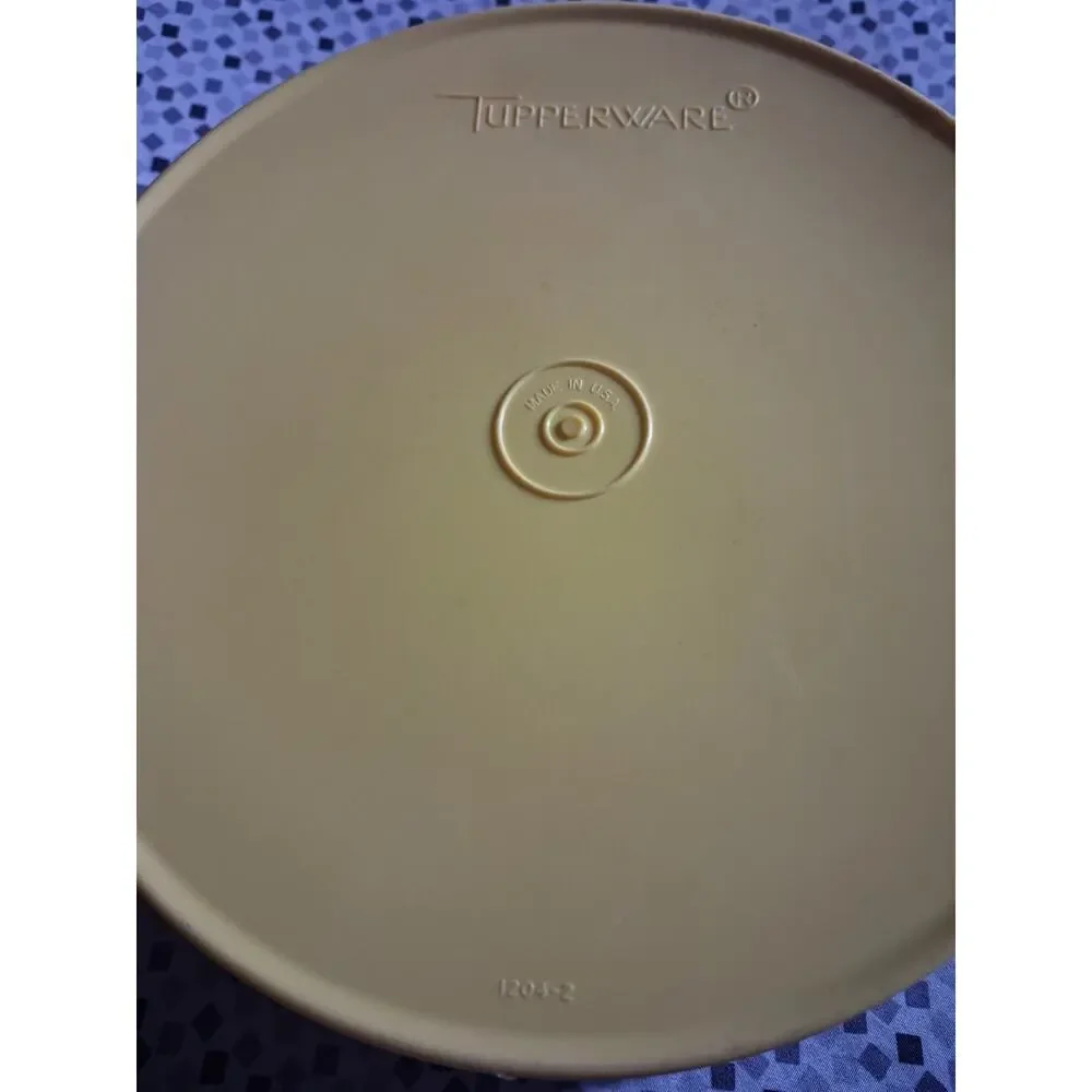Vintage Tupperware Yellow Servalier #1204-02 With Lid 1205-4